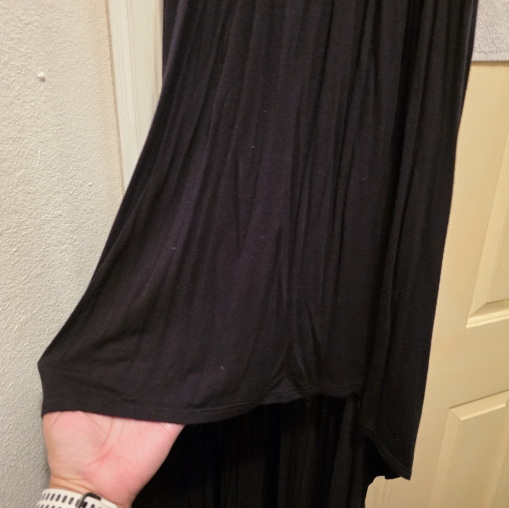 Elegant Black Maxi High Low Dress